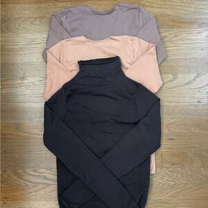 SKIMS Essentials Long Sleeve Bodysuit Set of 3